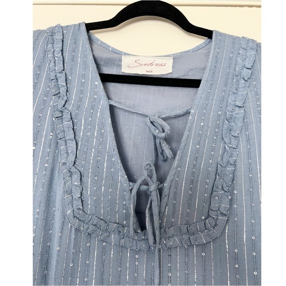 Sundress Maria Dress in Roma Powder Blue - Picture 6 of 9